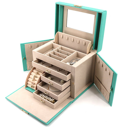 Chic Jewel Haven - Multi-Compartment Jewelry Box