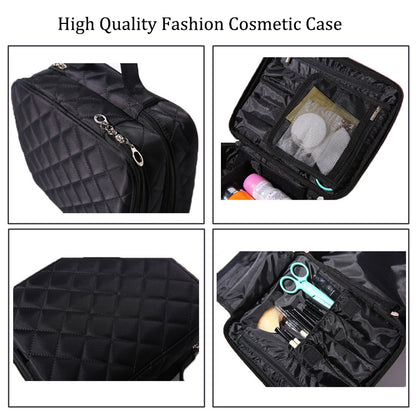 LuxGlam Double Deck Cosmetic Bag