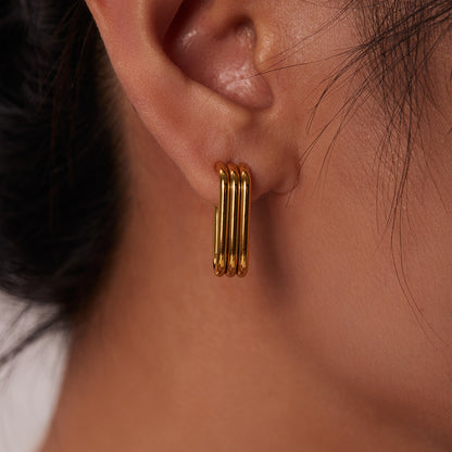 Radiant LuxGold Geometric Earrings