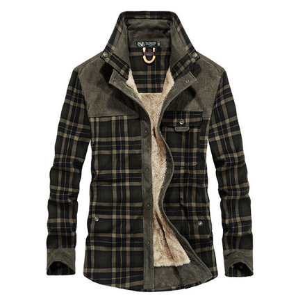 LuxPlaid Thicken Warm Winter Jacket for Men