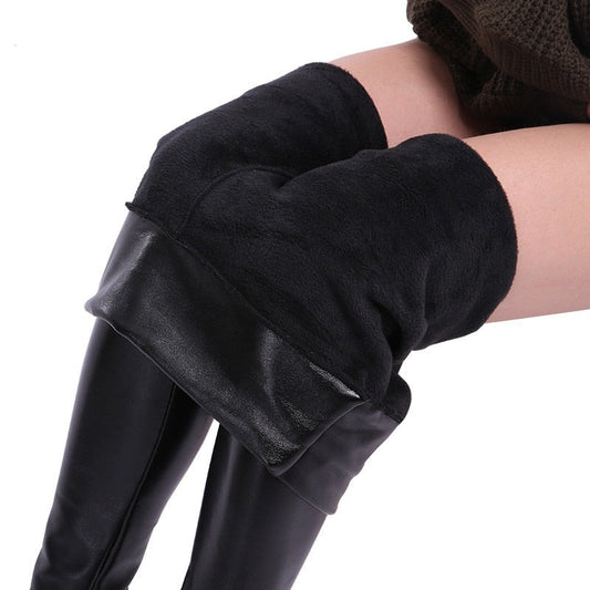 CosyChic Winter Leather Leggings